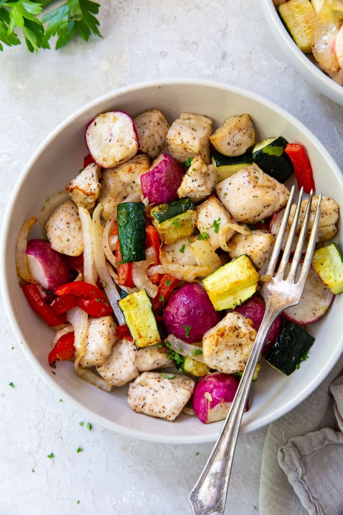 Air Fryer Chicken and Veggies - Great for Meal Prep!