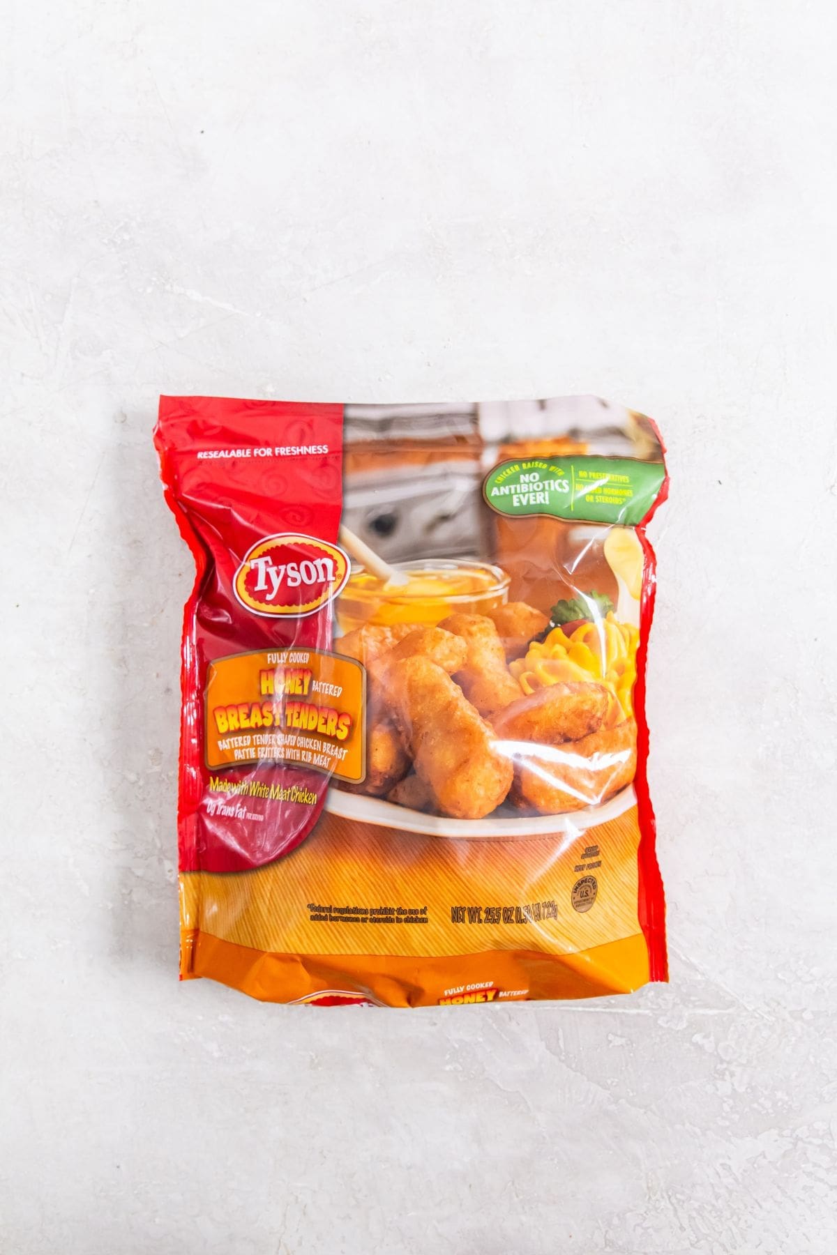 ingredient photo for air fryer tyson honey batter chicken tenders