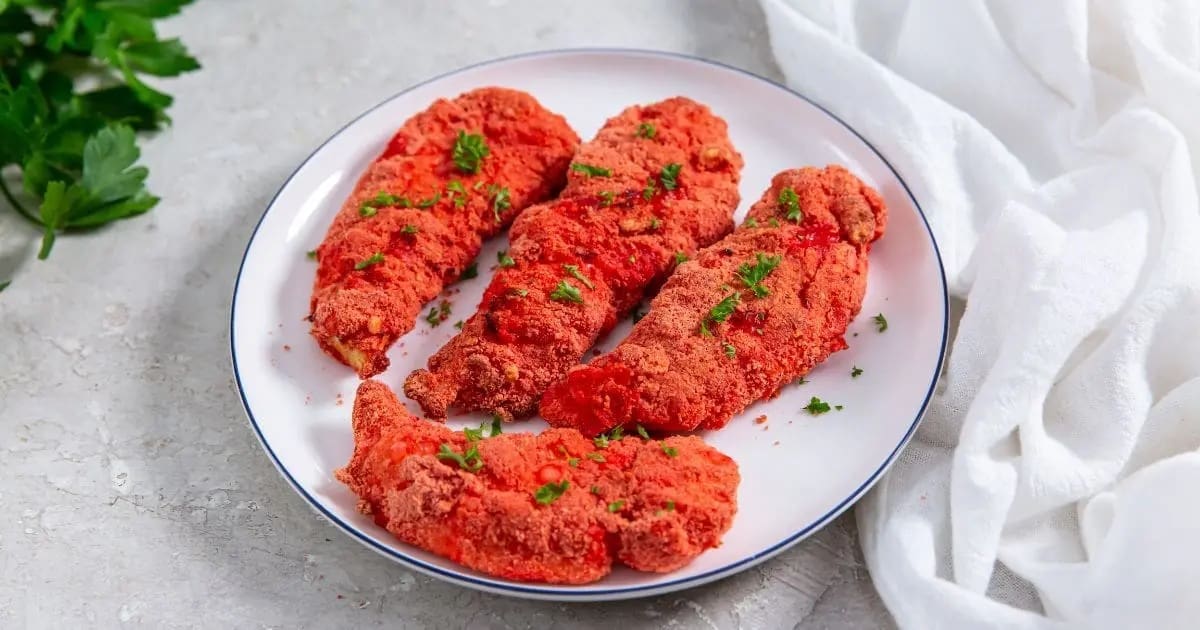 Tasty Chicken Air Fryer Recipes a Plate of Air Fryer Flamin' Hot Cheetos Chicken Tenders