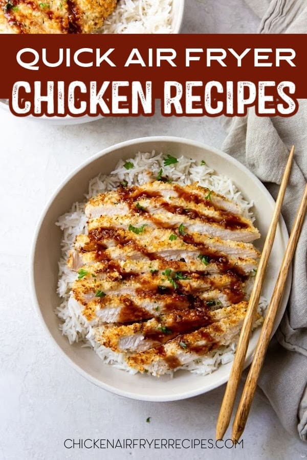 Dinner can be fast and tasty at the same time with these flavorful chicken air fryer recipes anyone can make. Chicken Breast Recipes | Chicken Dinner Recipes | Easy Dinner Recipes | Easy Chicken Dinner Recipes | Air Fryer Recipes for Date Night | Air Fryer Recipes for a Crowd | Chicken Thigh Recipes | Chicken Thigh Recipes Bone In