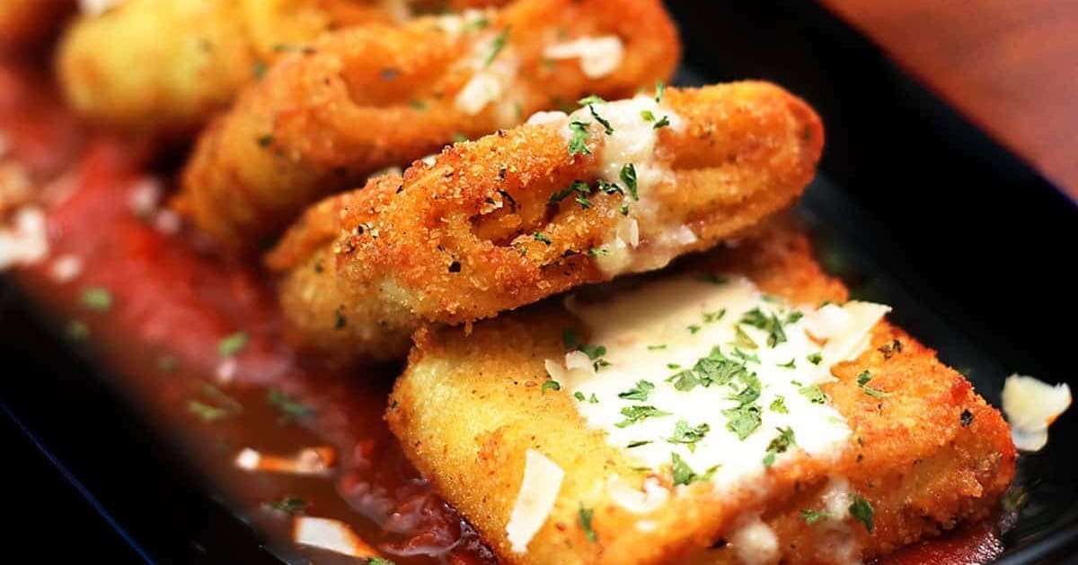 Air Fryer Restaurant Recipes Close Up of Olive Garden Lasagna Frittata on a Serving Platter