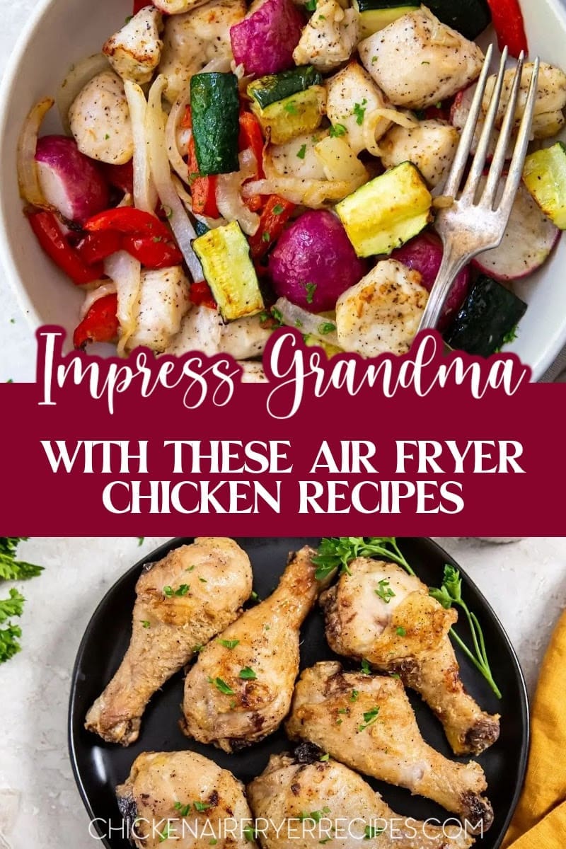 No one’s cooking compares to grandma’s cooking, but these air fryer chicken recipes that top grandma’s classics might be able to compete. Easy Chicken Recipes | Quick Chicken Recipes | Healthy Chicken Recipes | Simple Chicken Recipes | Delicious Chicken Recipes | Budget-Friendly Chicken Recipes | One-Pot Chicken Recipes | Gluten-Free Chicken Recipes | Low Carb Chicken Recipes | Family-Friendly Chicken Recipes